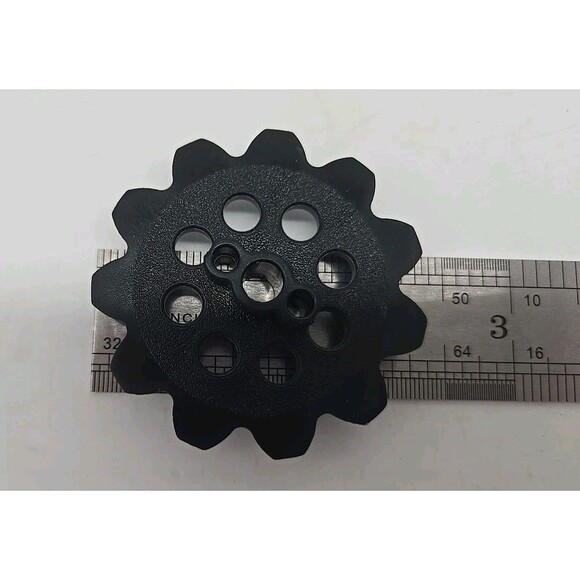 2 Knex Sprocket Gears 6mm Hole Black Replacement Parts Two Pieces Plastic 517900 - Picture 5 of 6